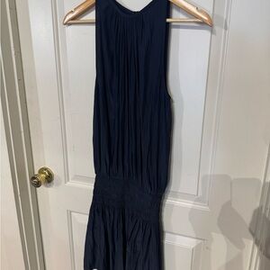 Ramy Brook Blue Mini Dress Halter Sleeveless
